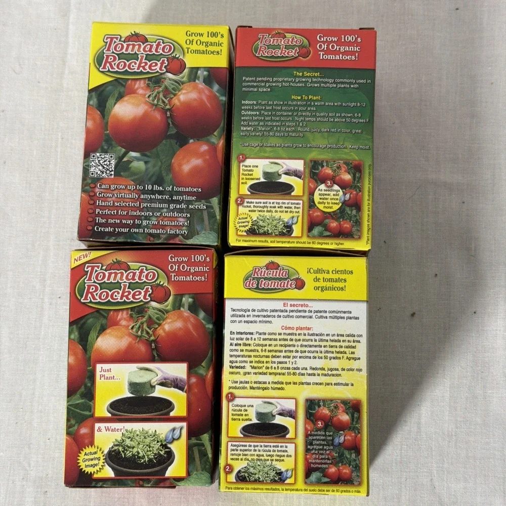 4 Tomato Rocket Organic 10lb + Yield‎ Garden & Containers Indoor Outdoor